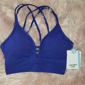 NWT Jockey Sports bra blueberry color SMALL